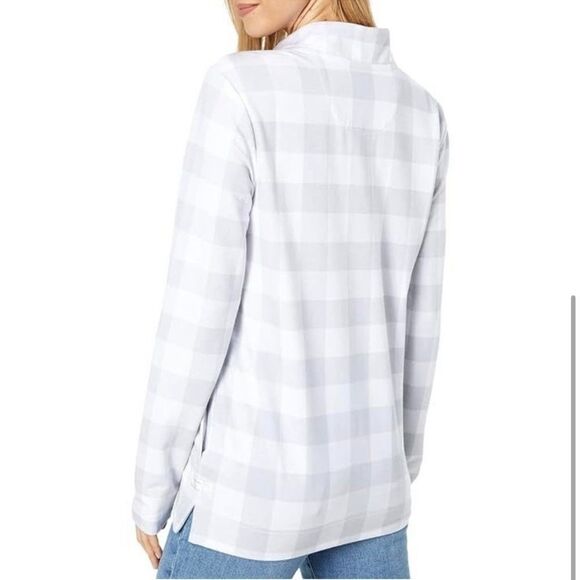 Southern Tide Waylon Gingham Long Sleeve Pullover Glacier Grey - Picture 5 of 11